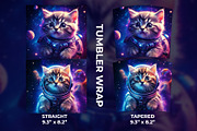Cat Astronaut Tumbler Wrap, an Object Graphic by Mockmenot (Thumbnail 2 of 3)