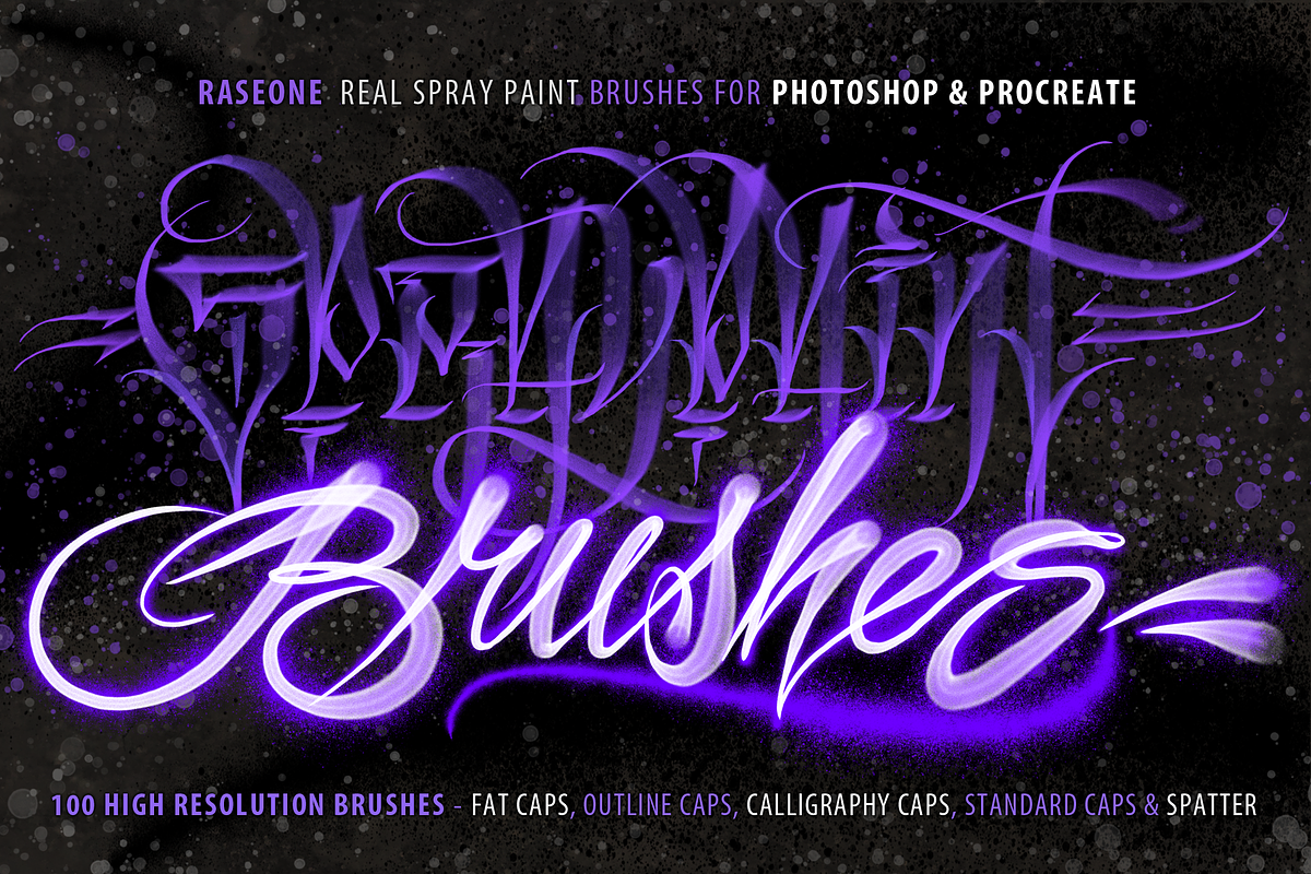 Raseone Real Spray Paint Brushes, a Brush Add-On by Graffiti Fonts® (Photo 5 of 5)