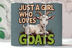 Just A Girl Goat 20oz Tumbler, an Arts & Entertainment Photo by LamanAzalea