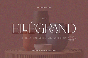 SS Ellegrand - Ligatures Serif Font