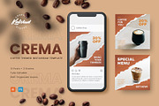CREMA - Coffee Instagram Template, a Social Media Template by Kalstud (Thumbnail 1 of 5)