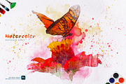 Watercolor Painting Photo Effect, a Brushes & More by INTENTFX (Thumbnail 1 of 12)