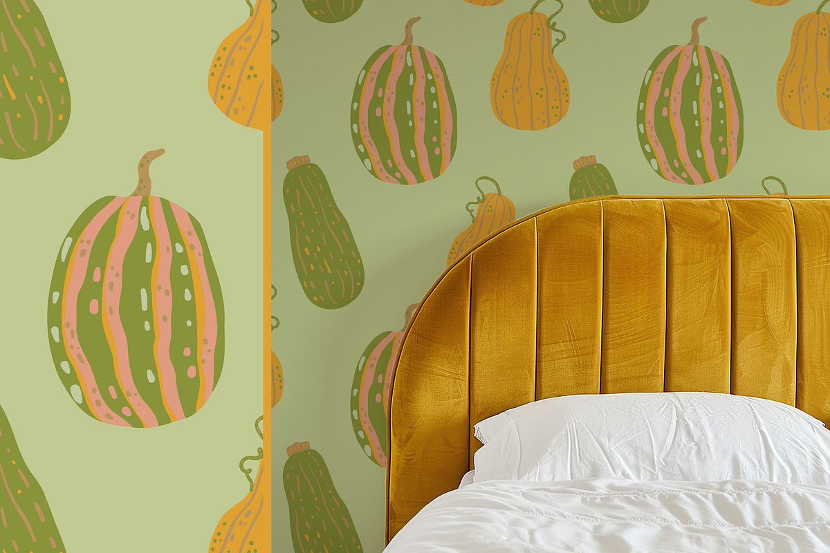 Autumn Pumpkins patterns & clipart, a Seasonal Illustration by Carpet Tapete Pretzel (Photo 6 of 11)