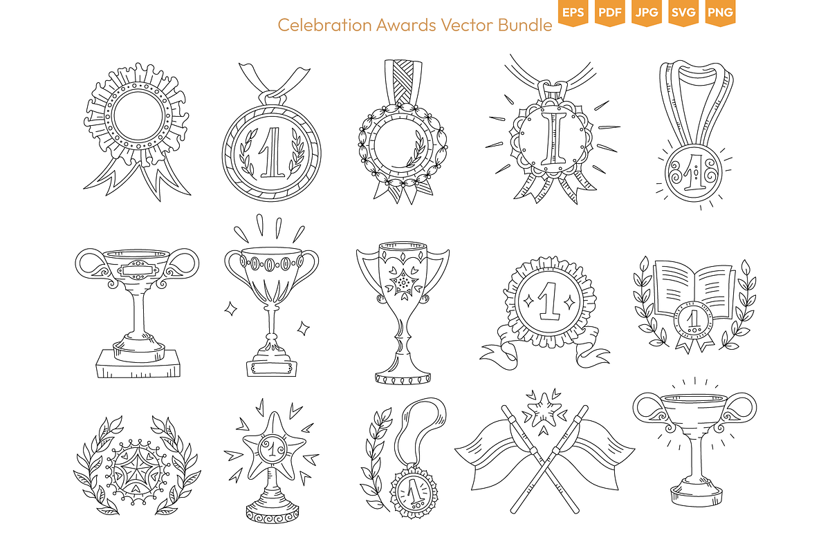 Trophy & Awards Vector Set, an Object Illustration by Ilia Design (Photo 7 of 8)