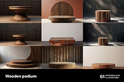 Wooden podiums. 61 images, a Decorative Illustration by Handmadefont (Thumbnail 3 of 14)