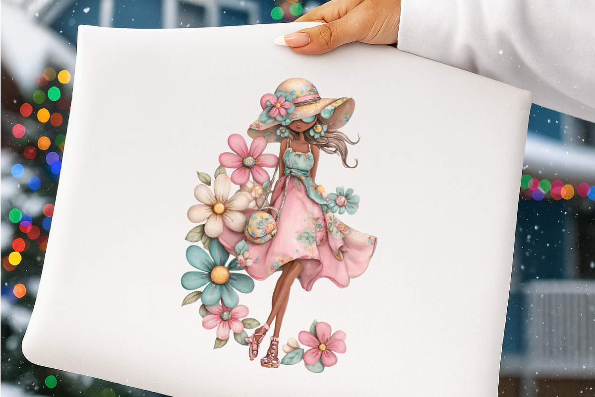 Whimsical Summer Girl Png Clipart, an Illustration by SinaCreation (Photo 4 of 9)
