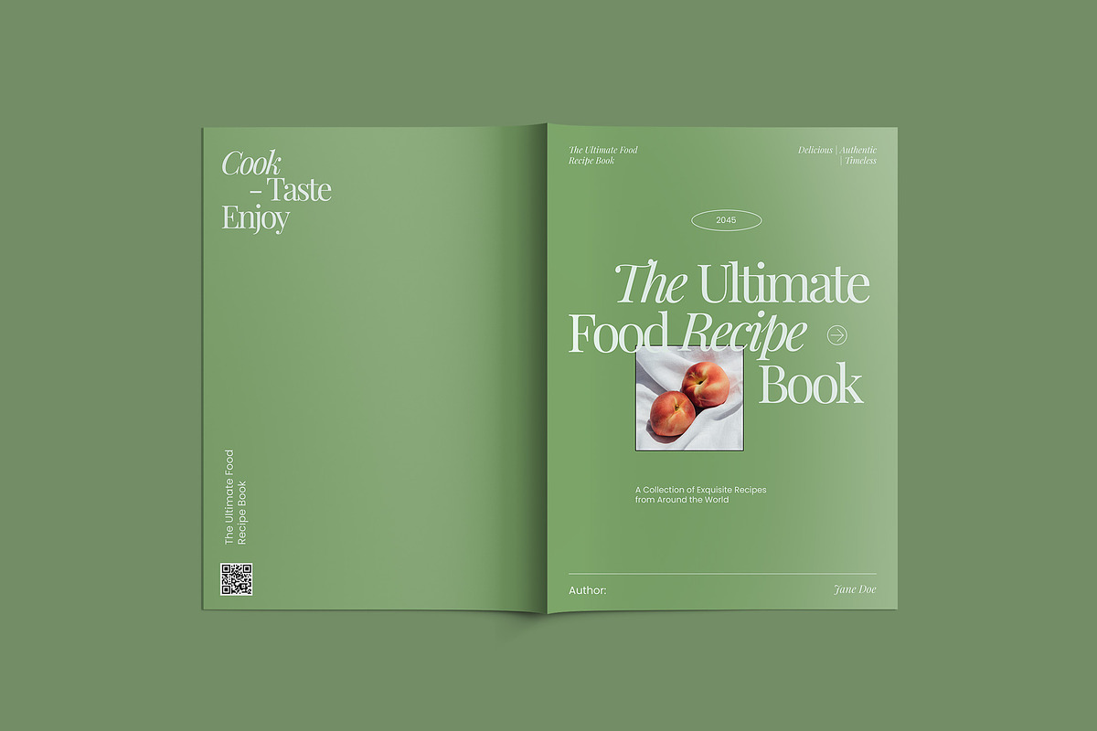 Food Recipe Book Template, a Brochure Template by fakhroo (Photo 2 of 9)