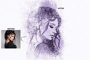 Expressive Scribble Sketch FX, an Action Add-On by Studio Retouch (Thumbnail 3 of 14)