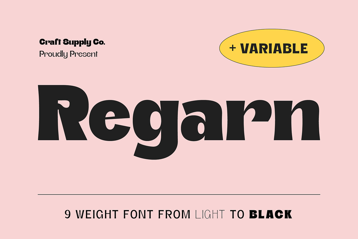 Regarn Font Family + Variable, a Sans Serif Font by Craft Supply Co. (Photo 1 of 12)