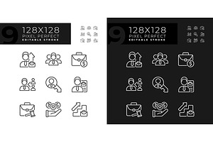 Job related pixel perfect linear, an Outline Icon by IMG Visuals