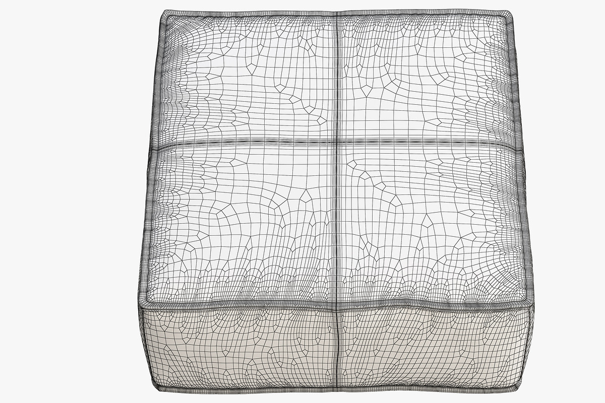 Joybird Lyle Leather Ottoman, a Furniture 3D Model by 3dmitruk (Photo 29 of 30)