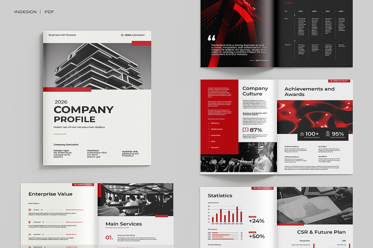 Company Profile Template, a Magazine Template by Siska Arista (Photo 2 of 3)