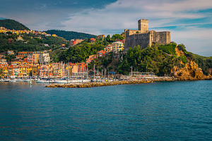 Lerici cityscape with harbor, an Architecture Photo by Alpine Dreams