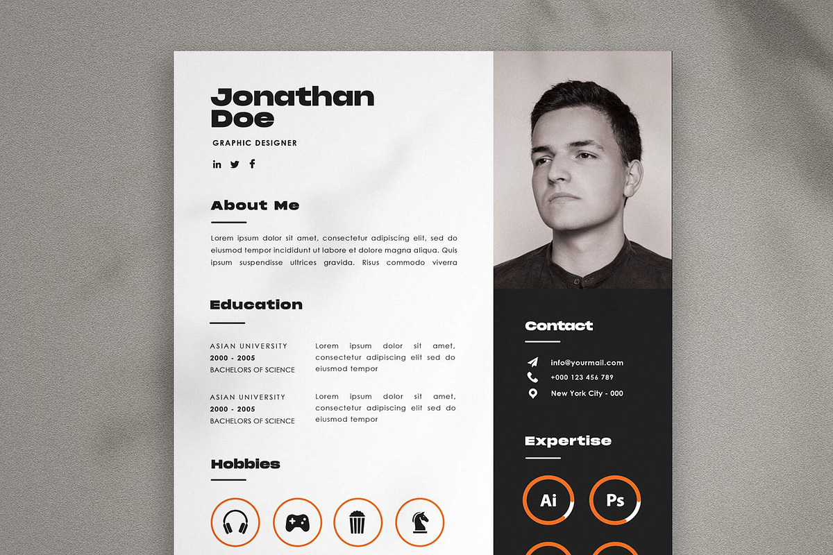 Professional Resume Template, a Resume Template by Saman Osama (Photo 2 of 2)