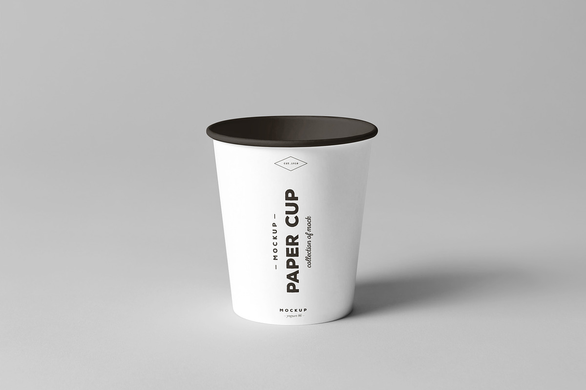 Paper Cups Mock-up, a Cups & Container Mockup by Yogurt86 (Photo 3 of 9)