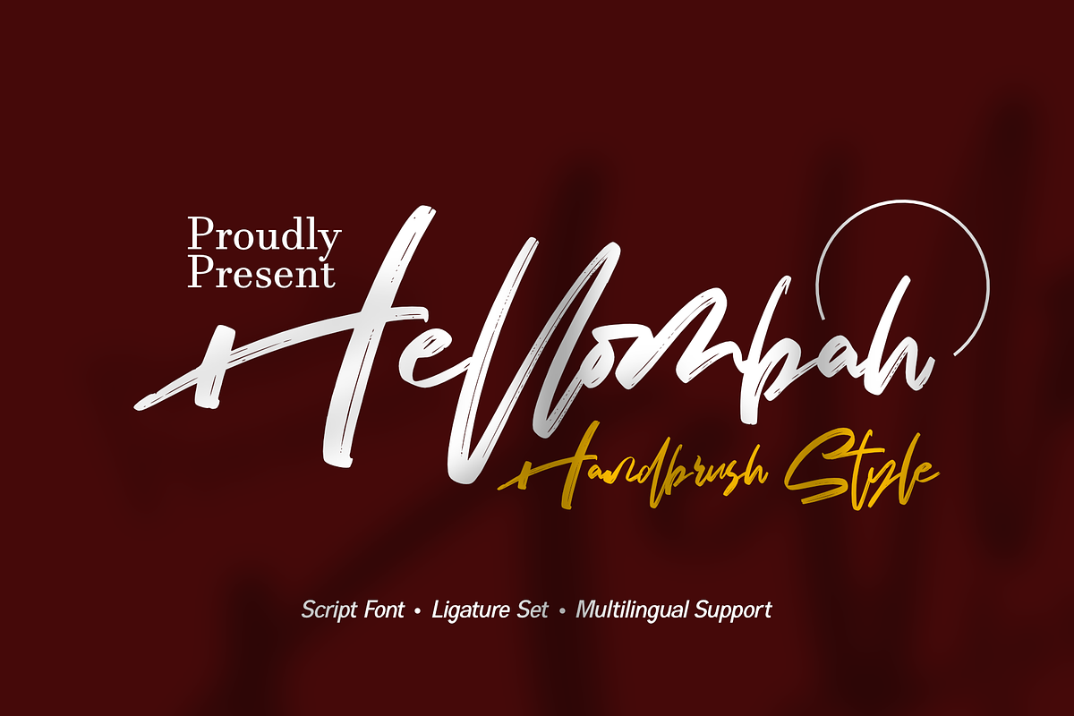 Hellombah, a Script Font by Dumadistyle (Photo 1 of 8)