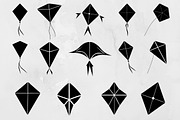 Kite Silhouette SVG #2, an Object Illustration by newminddesign (Thumbnail 1 of 5)