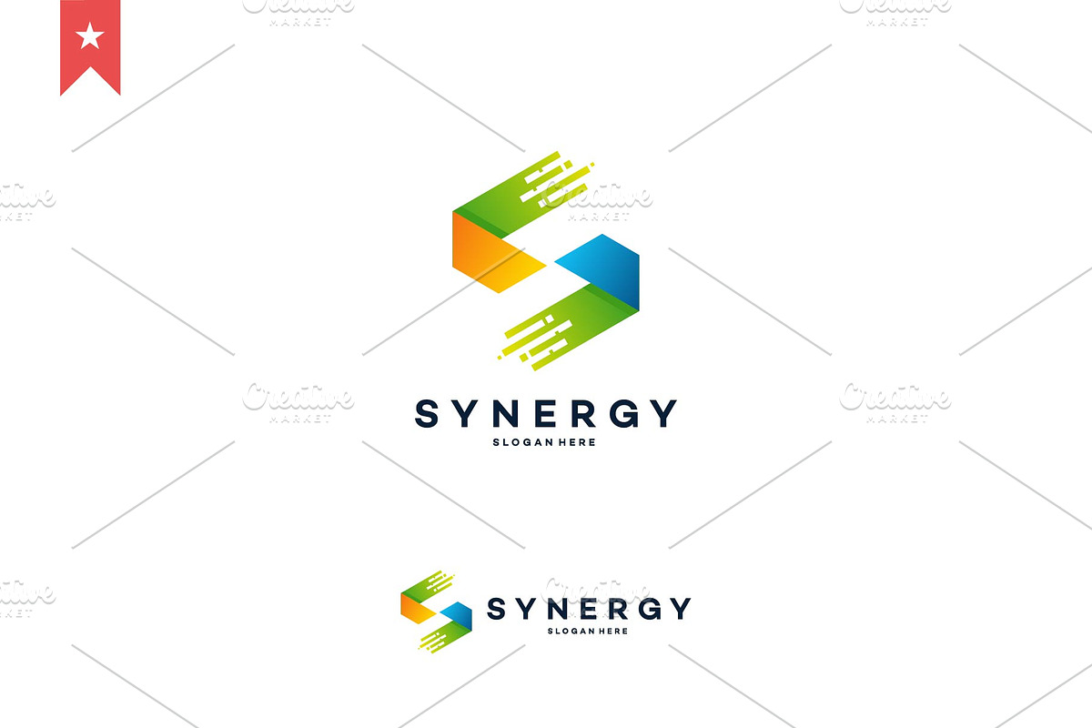 Synergy logo design, a Branding & Logo Template by Lucky Creative