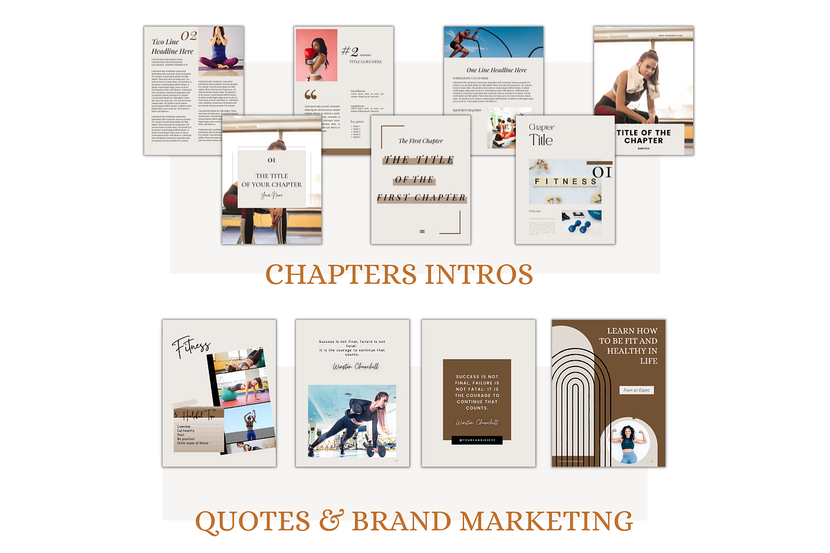 Fitness Ebook Template, a Magazine Template by Millennials Marketing (Photo 4 of 10)