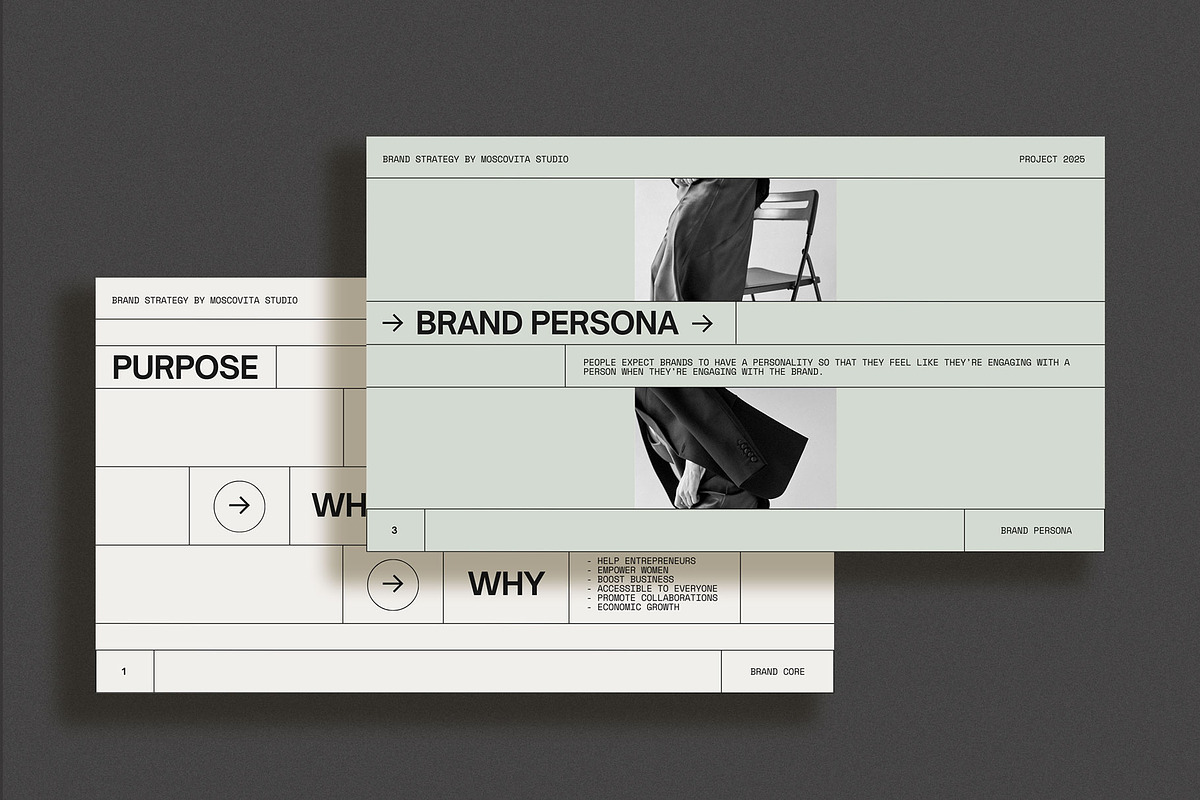 Brand Strategy Presentation Template, a Presentation Template by Moscovita Studio (Photo 8 of 9)
