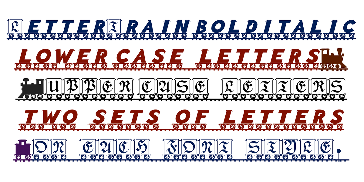 LetterTrain, a Symbol Font by Ingrimayne Type (Photo 5 of 5)