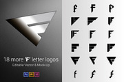 18 F Letter Logos - Vector & Mock-Up, a Branding & Logo Template by Multiple (Thumbnail 1 of 5)