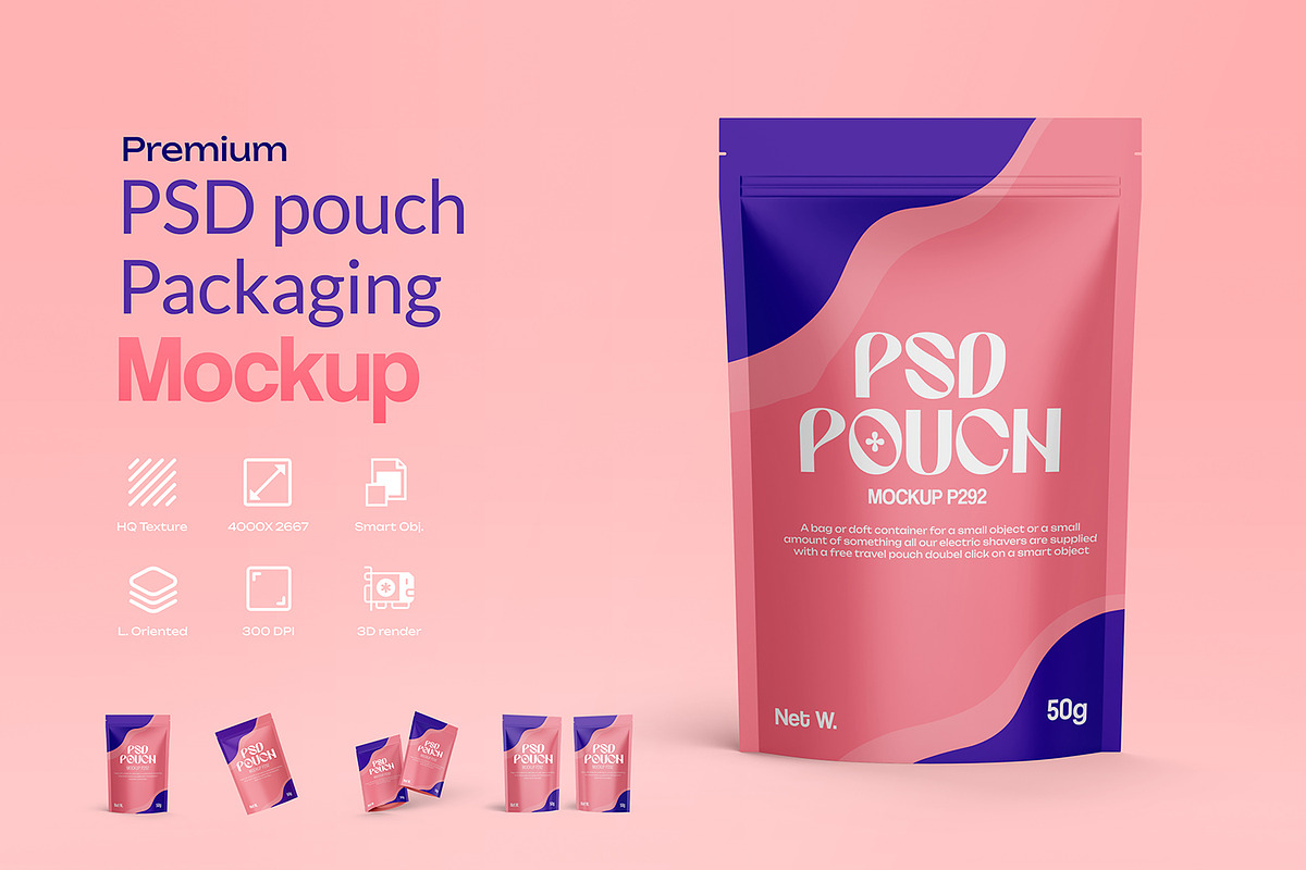 Cosmetic Pouch Bag Packaging Mockup, a Packaging Mockup by Ram Studio LLC (Photo 1 of 10)