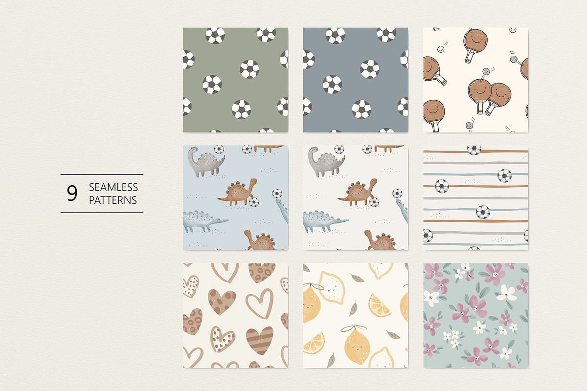 9 designs, a Pattern Graphic by Olena Kuznietsova (Photo 1 of 19)