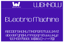 Electric Machine font