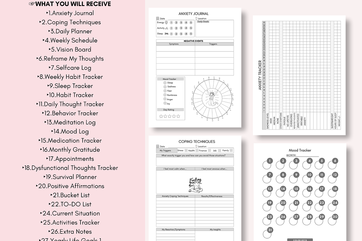 Anxiety Journal Printable PDF