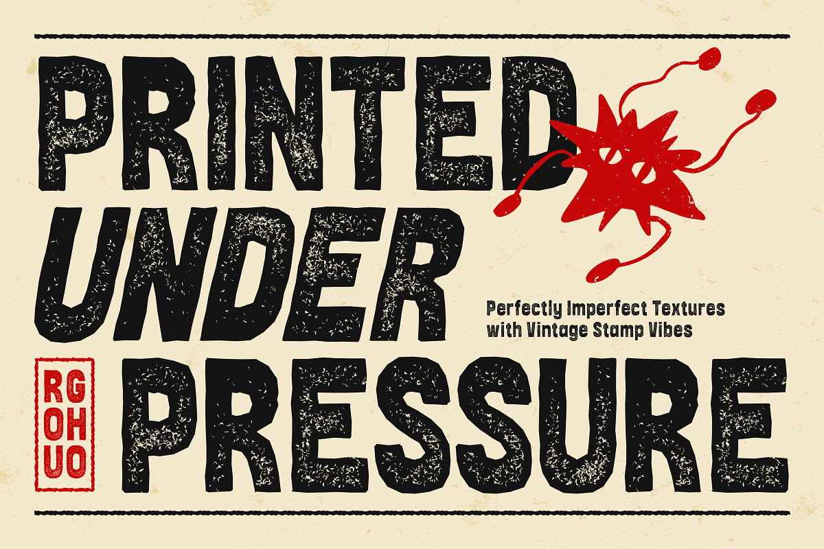 Rougho – Distressed Stamp Display, a Sans Serif Font by Sekyra Lab (Photo 4 of 10)