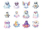 Groovy Ghost Clipart, an Illustration by Design Market (Thumbnail 3 of 3)