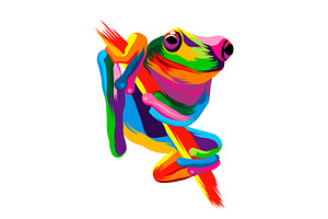 Abstract tree frog