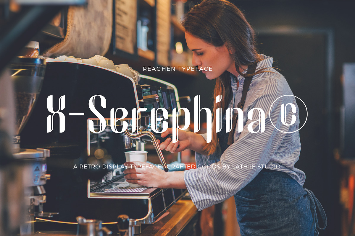 Reaghen - Retro Display Font, a Sans Serif Font by Zeatype (Photo 6 of 11)