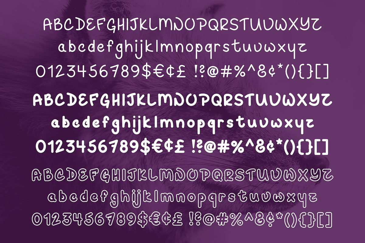 Hey Fox Rounded Font Trio + BONUS preview 4