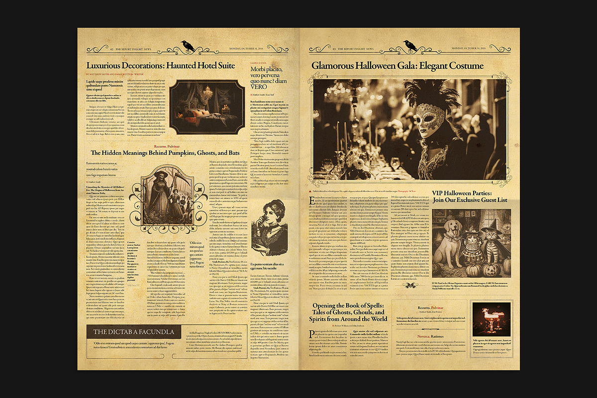 Halloween Newspaper Template, a Brochure Template by BrandPacks (Photo 3 of 4)