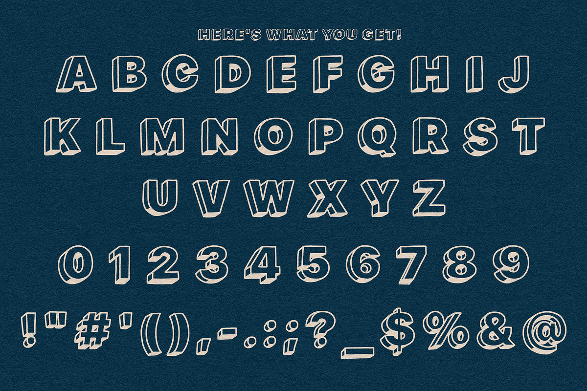 Blockaroo - A Blocky, 3D, Font, a Sans Serif Font by Eric Pond Designs (Photo 3 of 3)