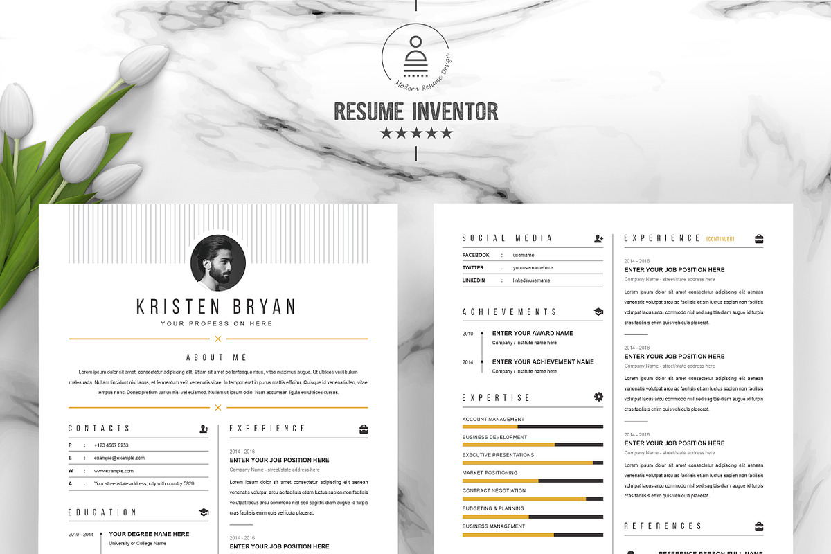 JOB WINNING RESUME - 50 TEMPLATES, a Resume Template by ResumeInventor (Photo 108 of 184)