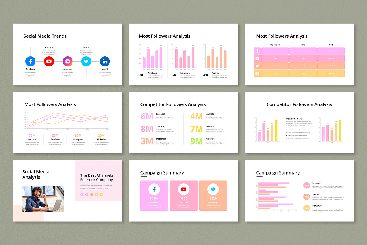 Social Media Marketing Presentation, a Presentation Template by Mighty-Slide (Photo 7 of 18)