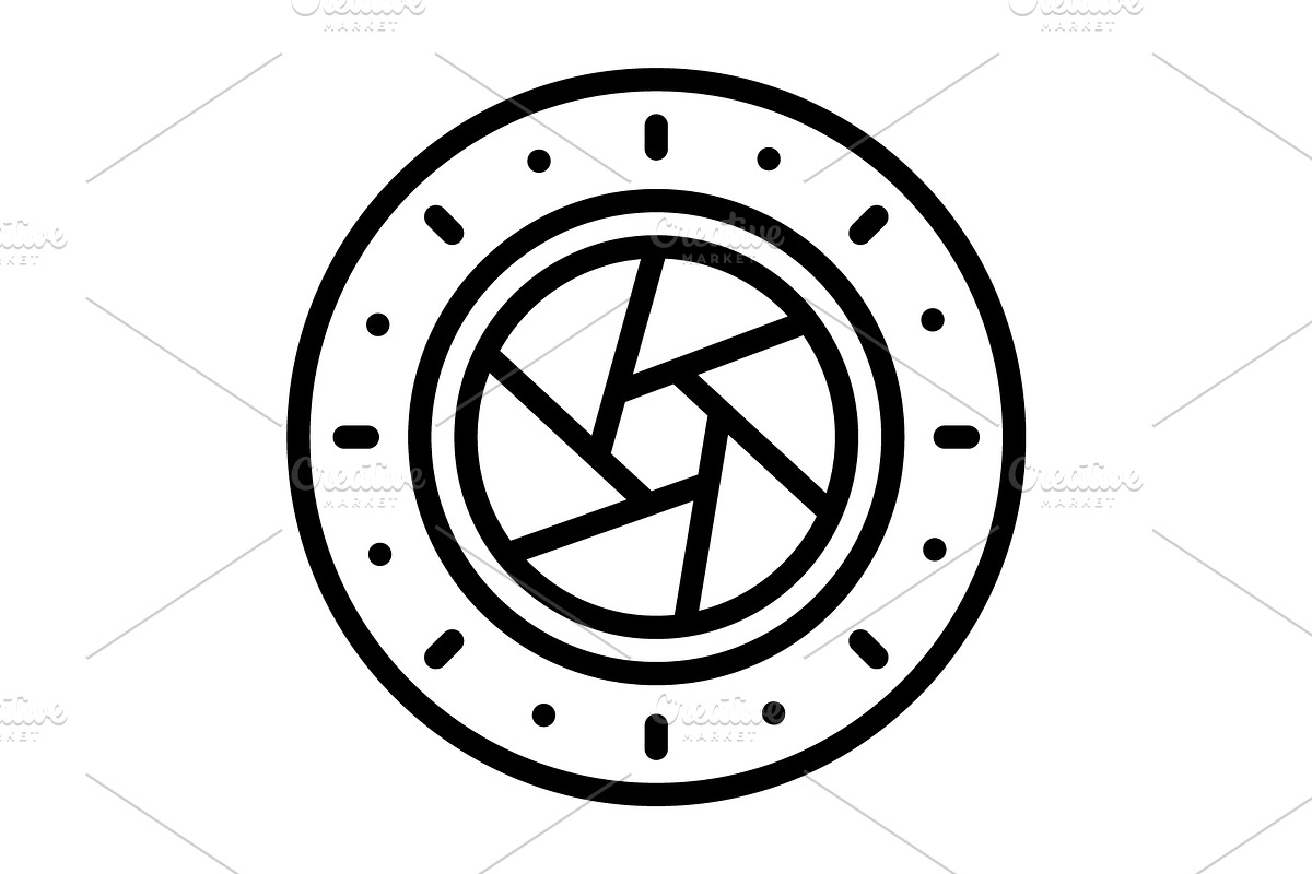 Lenses eyeglass black icon, an Outline Icon by Creative priyanka