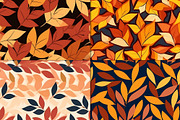 20 Seamless Autumn Leaves Patterns, a Pattern Graphic by Nordic Design (Thumbnail 8 of 9)
