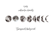 Watercolor Moon Phases, a Decorative Illustration by Slastick (Thumbnail 2 of 5)