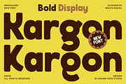 Kargon - Bold Display Font, a Sans Serif Font by RagamKata (Thumbnail 1 of 10)