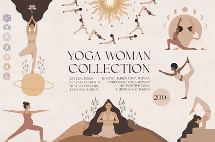 YOGA woman collection, a Healthcare Illustration by Alisovna