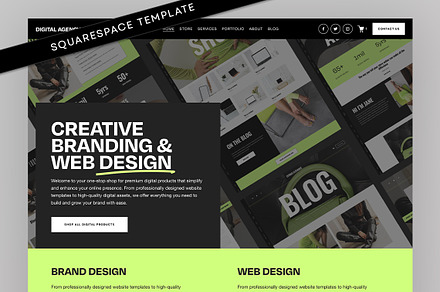 Portfolio Website Template, a Squarespace Template by Template Twist Shop