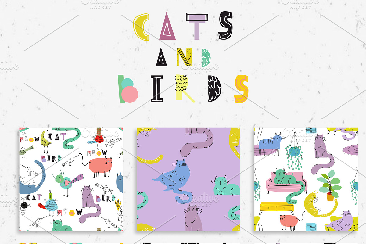Cats pattern, a Pattern Graphic by Lineli (Photo 5 of 9)