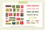 Retro Christmas Clipart and Patterns, a Pattern Graphic by PATTERNS etc. (Thumbnail 6 of 10)