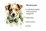 St. Patrick's Cute Dog Cliparts, an Animal Illustration by Mash Mash Stickers (Thumbnail 2 of 9)