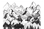 Majestic Mountain Illustrations, a Decorative Illustration by CarWrap design (Thumbnail 3 of 3)