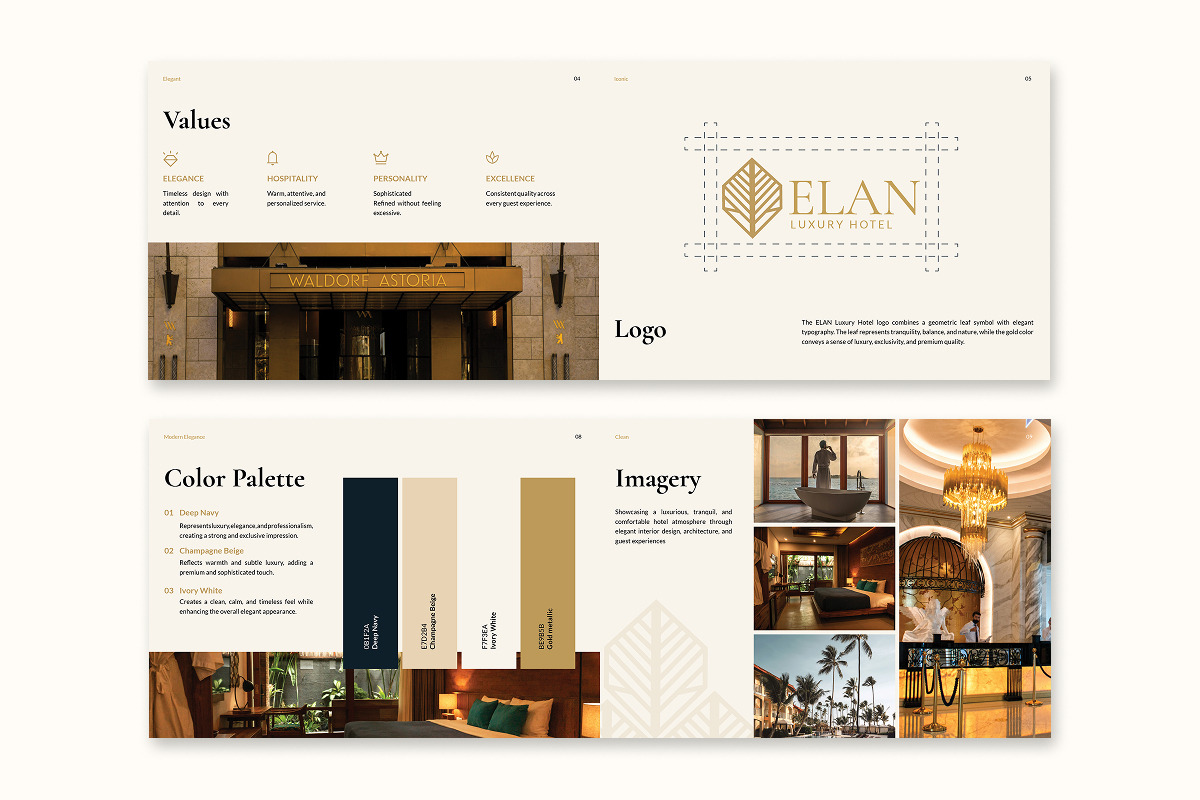 Luxury Hotel Brand Guidelines, a Branding & Logo Template by trabaskriya (Photo 4 of 6)